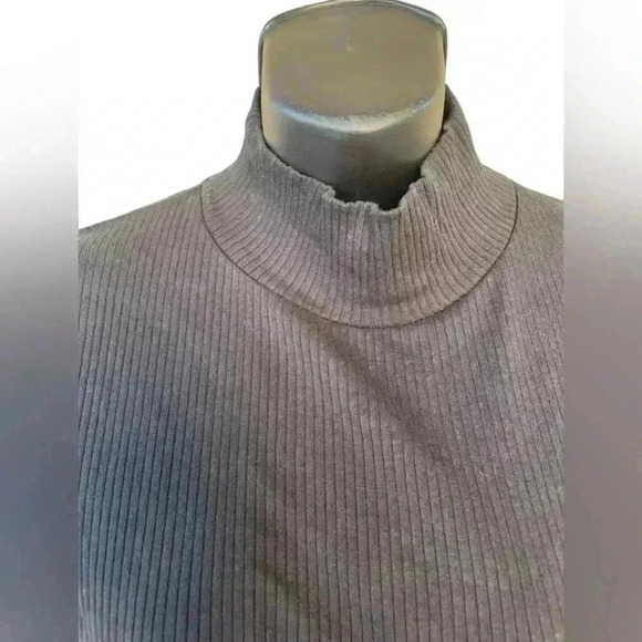MAEVE by Anthropologie  women’s black turtleneck ribbed 95% cotton sz L preloved - Picture 2 of 6